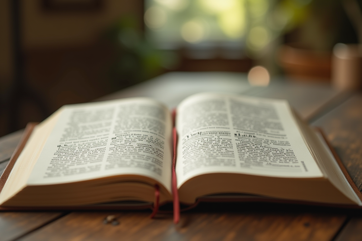Dictionnaire ouvert avec le mot mariage et son etymologie en focus