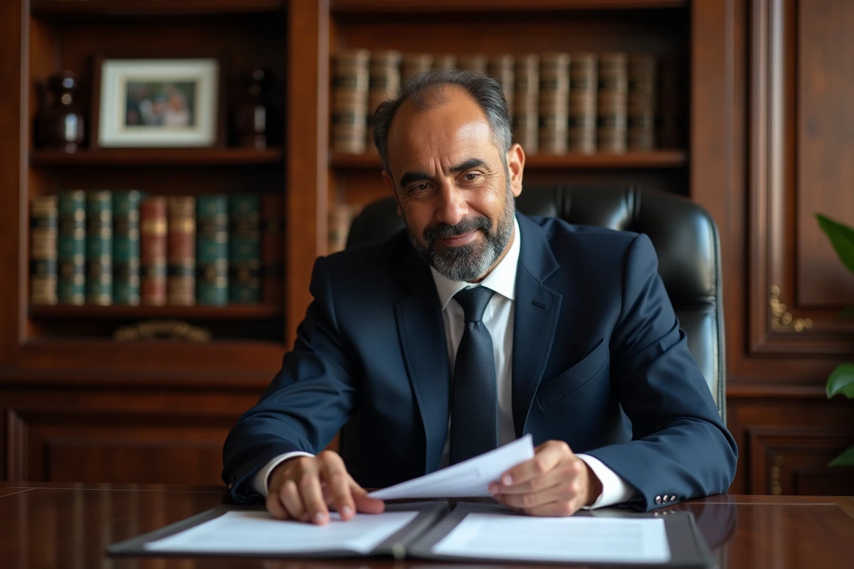 Homme d affaires nord-africain en costume élégant dans un bureau