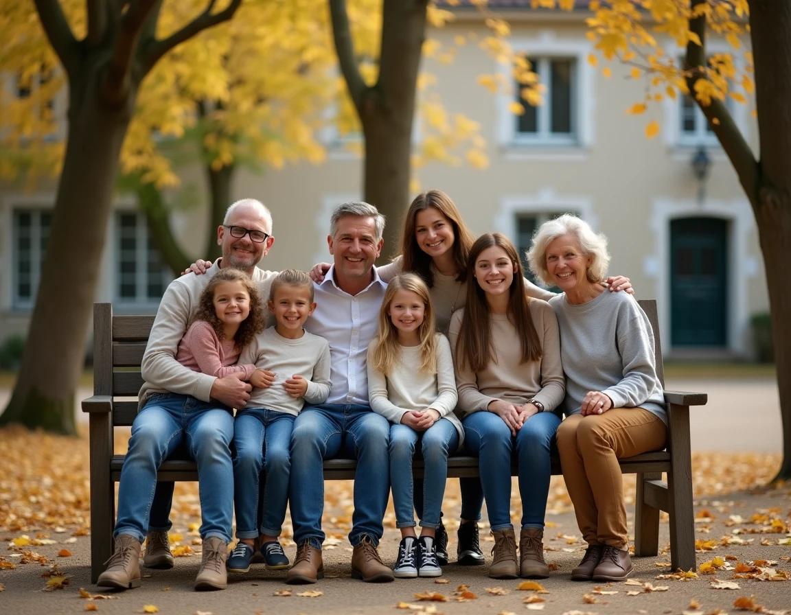 Grande famille multigénérationnelle réunie pour une séance photo événementielle dans le Nord de la France
